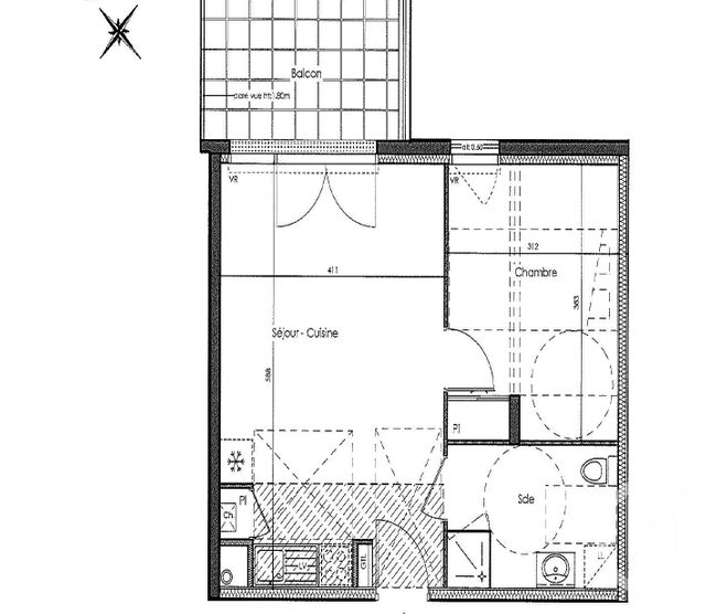 Appartement F2 à louer - 2 pièces - 41.37 m2 - CARQUEFOU - 44 - PAYS-DE-LOIRE - Century 21 C.A.I.